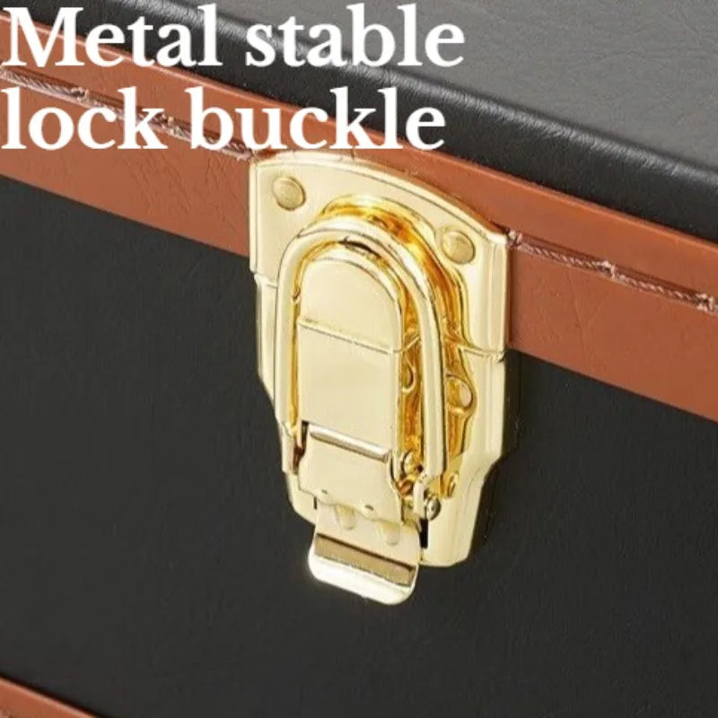 42 Inch Leather Guitar Case Portable Shockproof Stress-proof Convex Surface Hard Guitar Box Musical Instrument Accessories