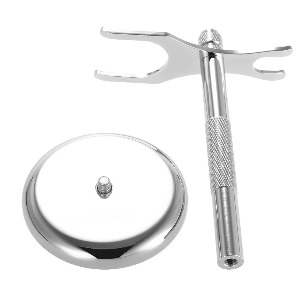 Deluxe Chrome Razor and Brush Stand