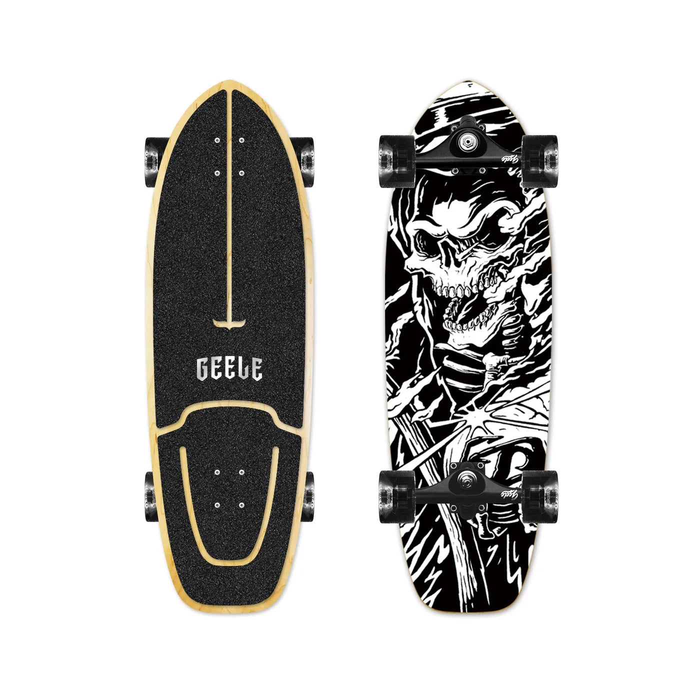 CX4 Land Surfboard Surfskate, No-Push Cruiser Skateboard for Adults & Beginners