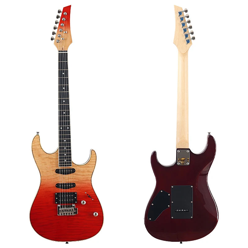 39" High Glossy, Solid Okoume Body, Roasted Maple Neck Electric Guitar