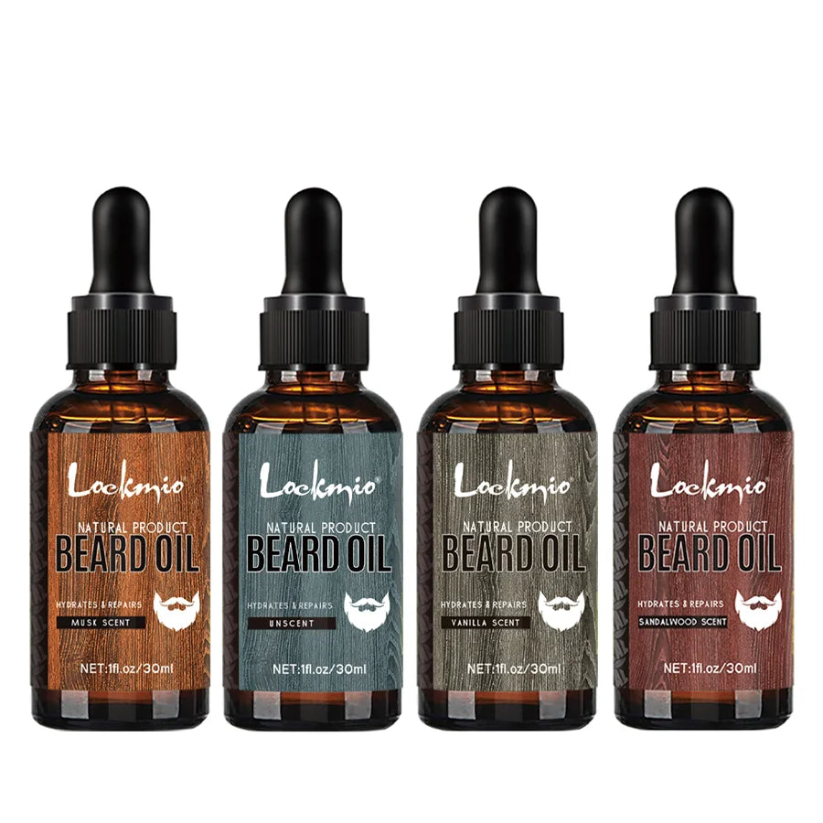 4pcs Scented Beard Oil Set - 30ml