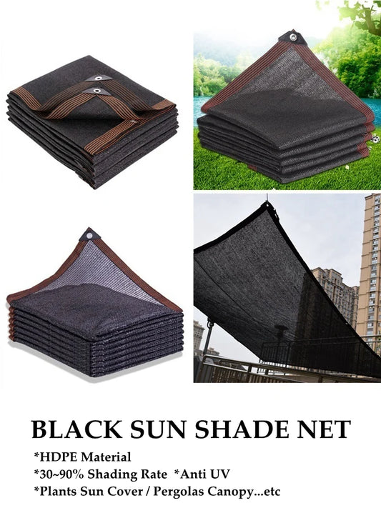 Black HDPE Anti-UV Sunshade Net | 30%~90% Shading (Ideal for Greenhouse/Succulent Plants/ Netting/ Swimming Pools