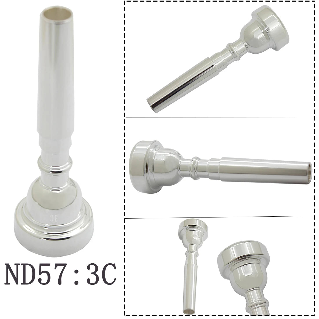 SLADE Brass Instrument Trumpet Mouthpiece Multiple Choice Options Available for Trumpet/Youth Trumpet/Horn/Cornet/Trombone