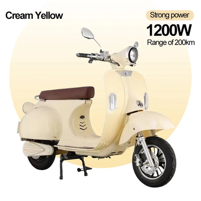 Retro Electric Moped Scooter – 10 Inch Fat Tire Electric Bike with Smart Features for Adults & Urban Commuting