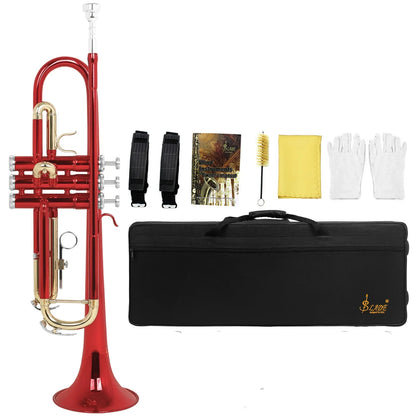 SLADE Bb Trumpet Brass body Gold-Plated B Flat Trumpet  Performance Beginners Brass Musical Instrument With Accessories & Parts
