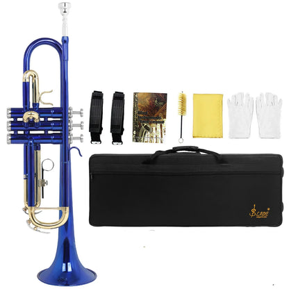 SLADE Bb Trumpet Brass body Gold-Plated B Flat Trumpet  Performance Beginners Brass Musical Instrument With Accessories & Parts