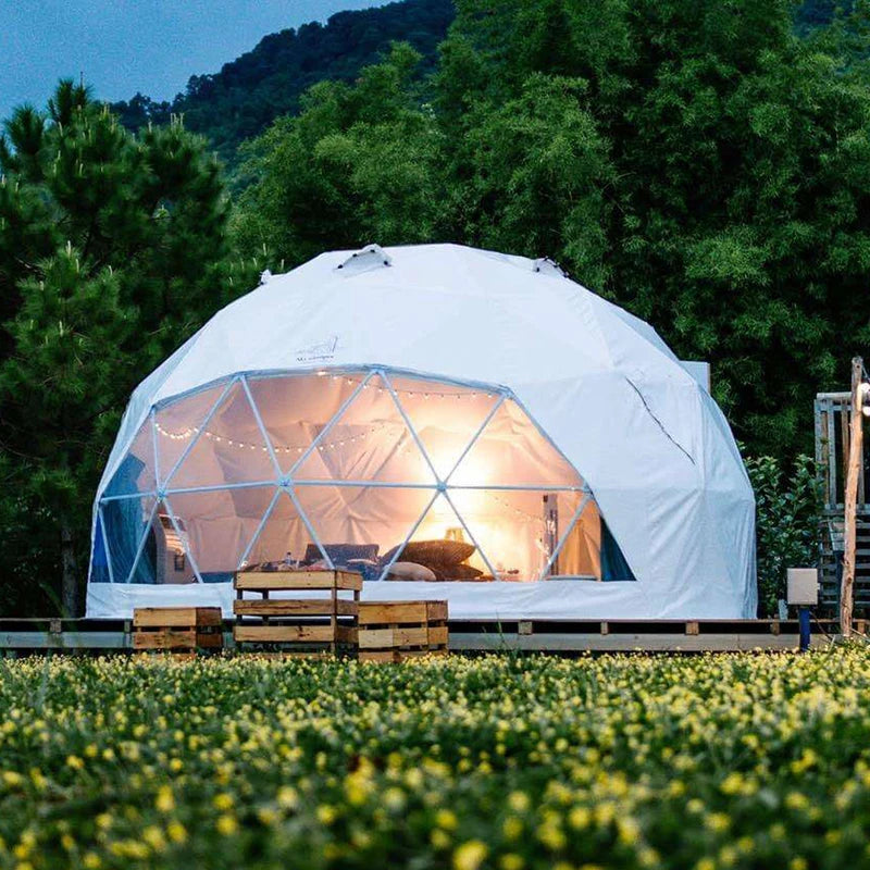 Geodesic Dome Manor Greenhouse Tent, Glamping Round Tent , Starry Sky Luxury Hotel Dome