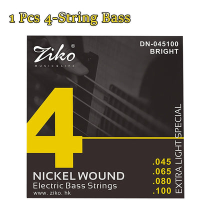 ZIKO  4/5/6  Carbon Steel Hexagonal Alloy Electric Bass Strings - 5/10 Set