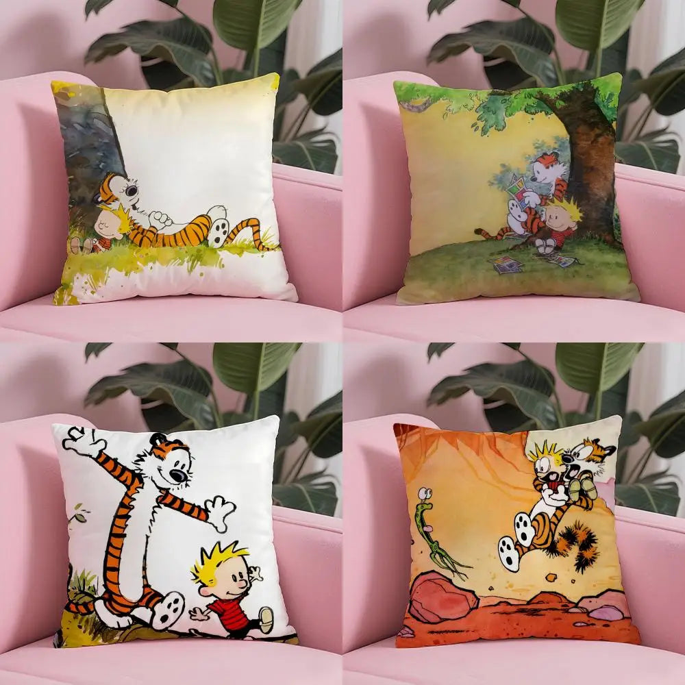 Comic Calvin and Hobbes Cushion Cover