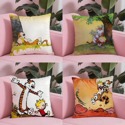 Comic Calvin and Hobbes Cushion Cover