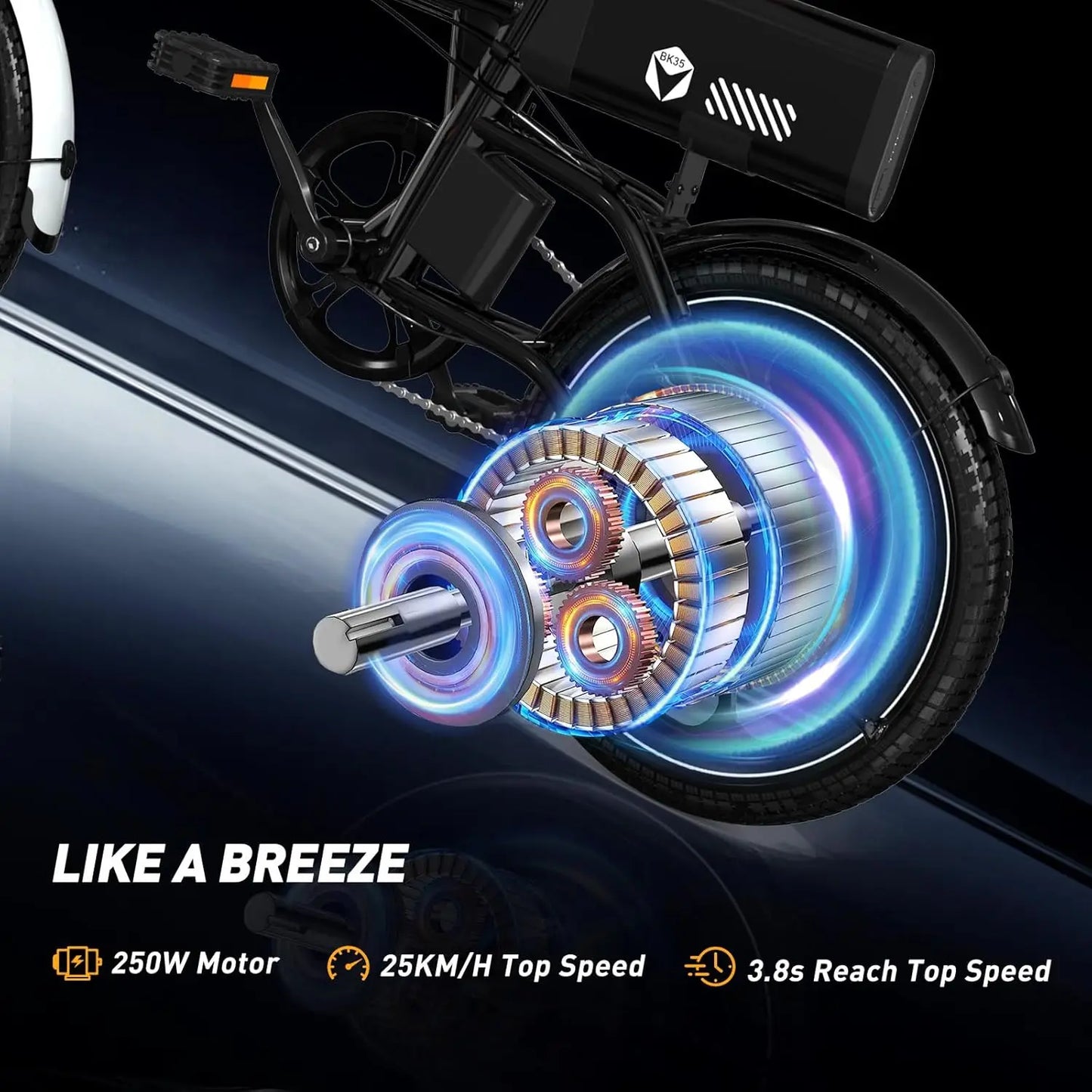 HITWAY 16” 250W City E-Bike | Max.Range 25-60KM