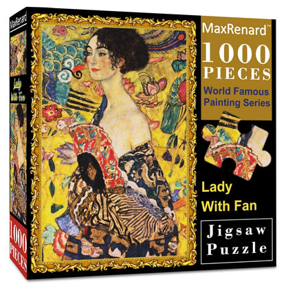 MaxRenard Jigsaw Puzzle | Klimt Lady With Fan -  1000 Pieces