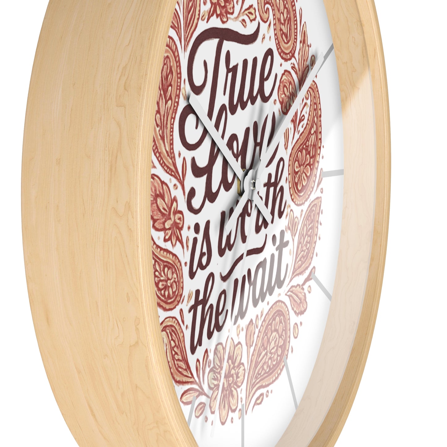 True Love Is Worth the Wait Wall Clock