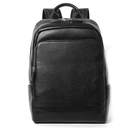 Genuine Leather Black Backpack