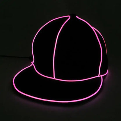 LED Glow Baseball Cap - Fluorescent Hip Hop Hat