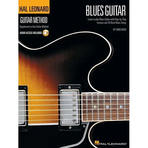 Hal Leonard Guitar Method Blues Guitar Beginner and Intermediate Lessons Learn 12-Bar Blues Scales and Riffs Tab and Online Audio Play-Along