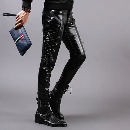 Slim Fit Faux Leather Pants