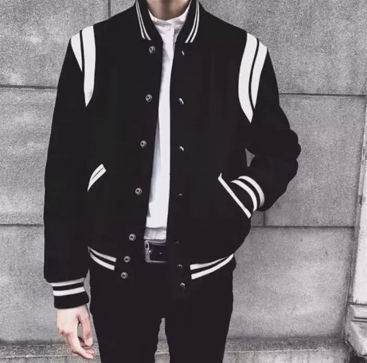 Plain Trendy  Baseball Jacket