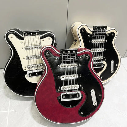 Women's Guitar-Shaped Shoulder Bag