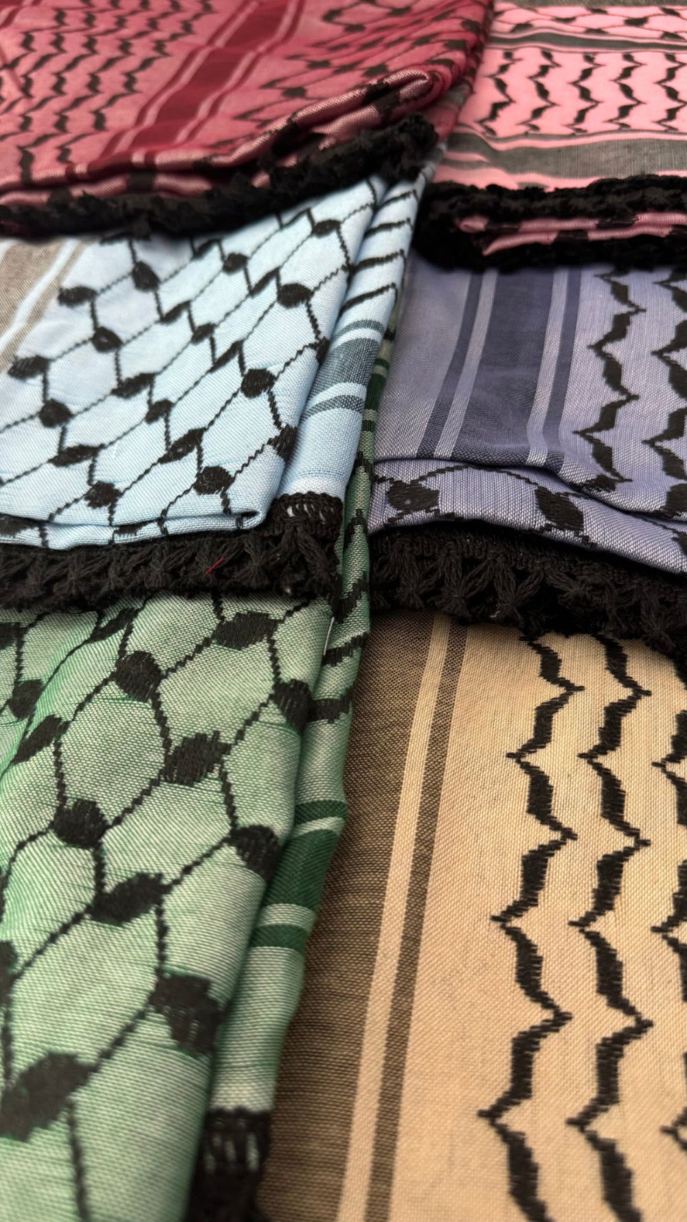Echoes – Earthy Beige Kufiya (Keffiyeh) | Made in Jordan