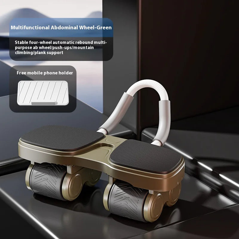 Quad-Wheel Smooth Glide Ab Roller