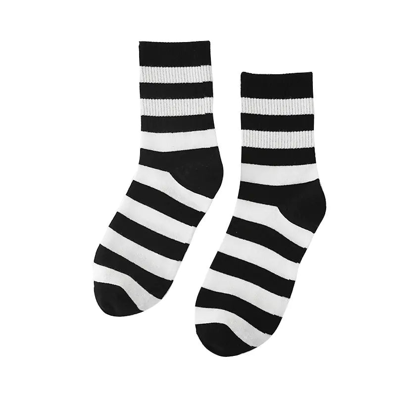 Striped Black Sports Socks for All Occasions