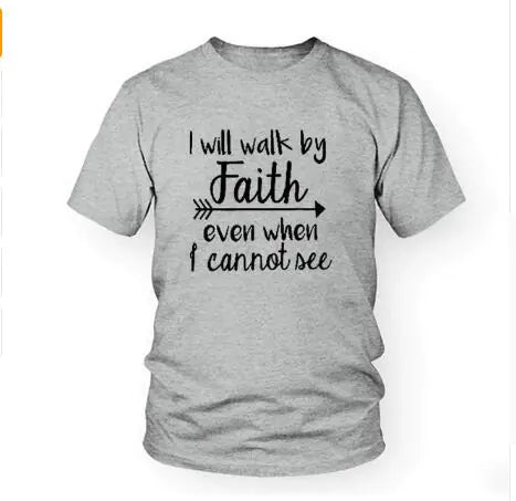 Unisex Will Walk By Faith Graphic T-Shirt