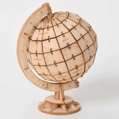 3D Wooden DIY Globe Puzzle Model Craft Kit for Kids