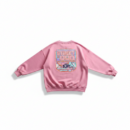Chic Velvet Round Neck Women's Sweater