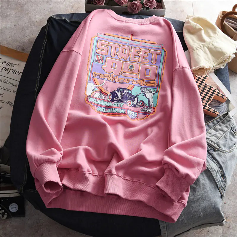 Chic Velvet Round Neck Women's Sweater