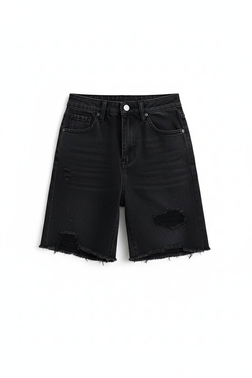 Women's Ripped Denim Shorts