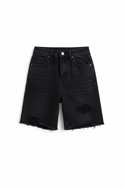 Women's Ripped Denim Shorts