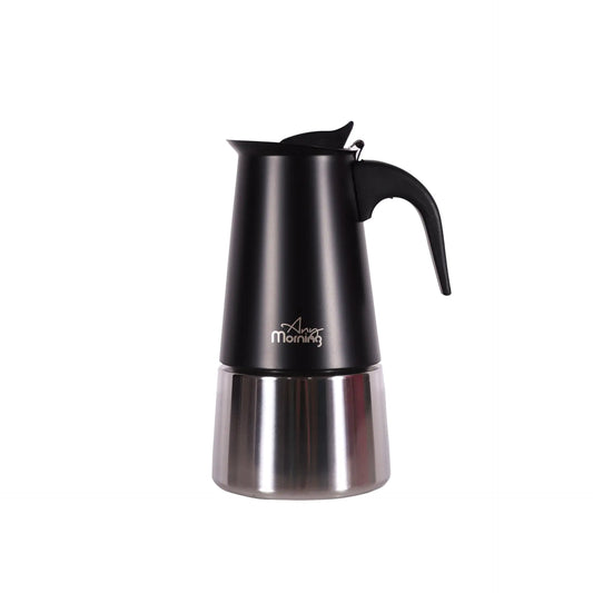 Morning Brew Stainless Steel Espresso Maker, 300ml