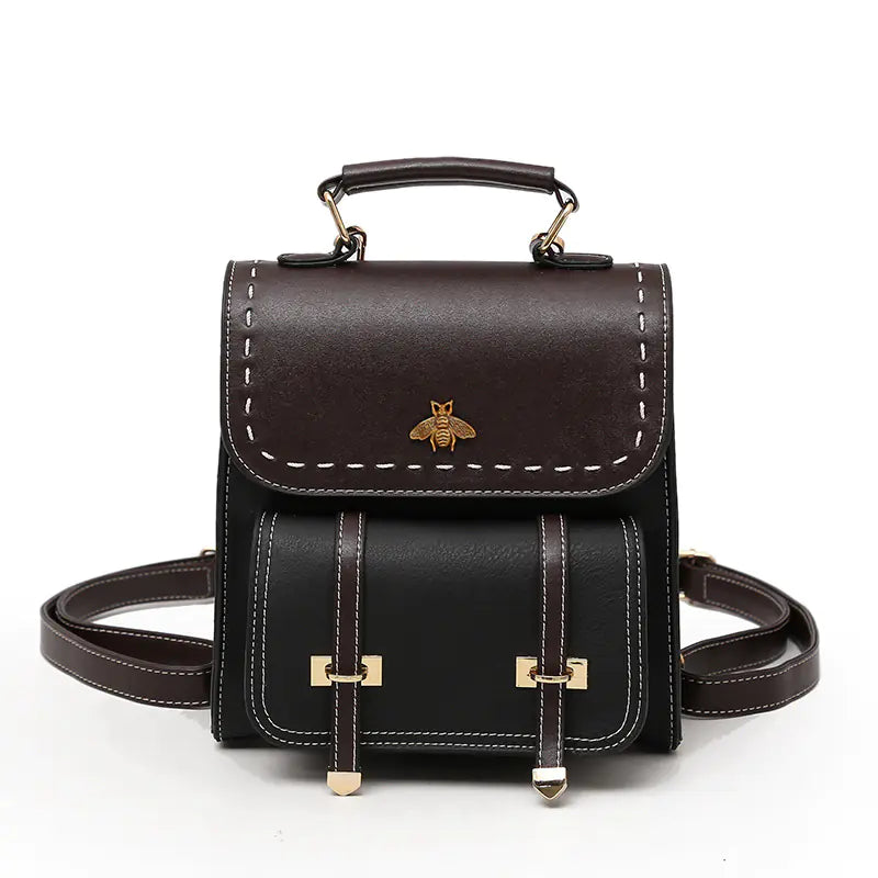 Women's Small Contrasting Retro Backpack