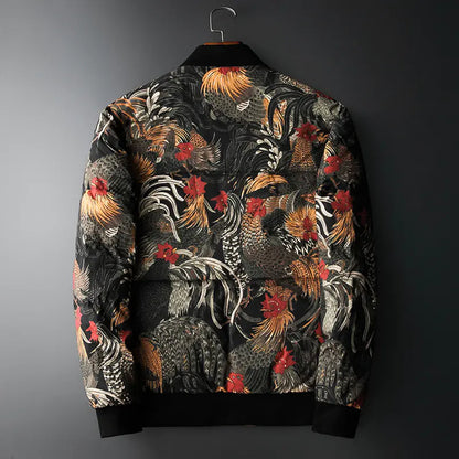 Men's Graffiti Rooster Down Jacket