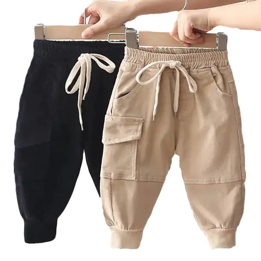 New Cotton Cargo Pants for Boys - Casual Sport Trousers
