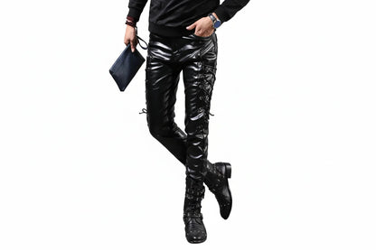 Slim Fit Faux Leather Pants