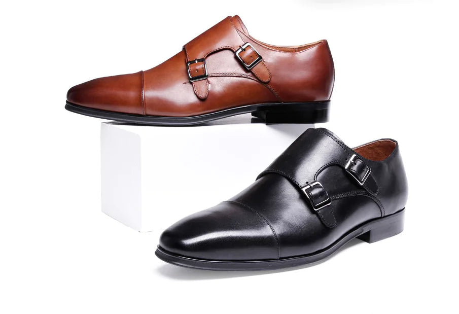 Men's Premium  Leather Monk Strap Shoes