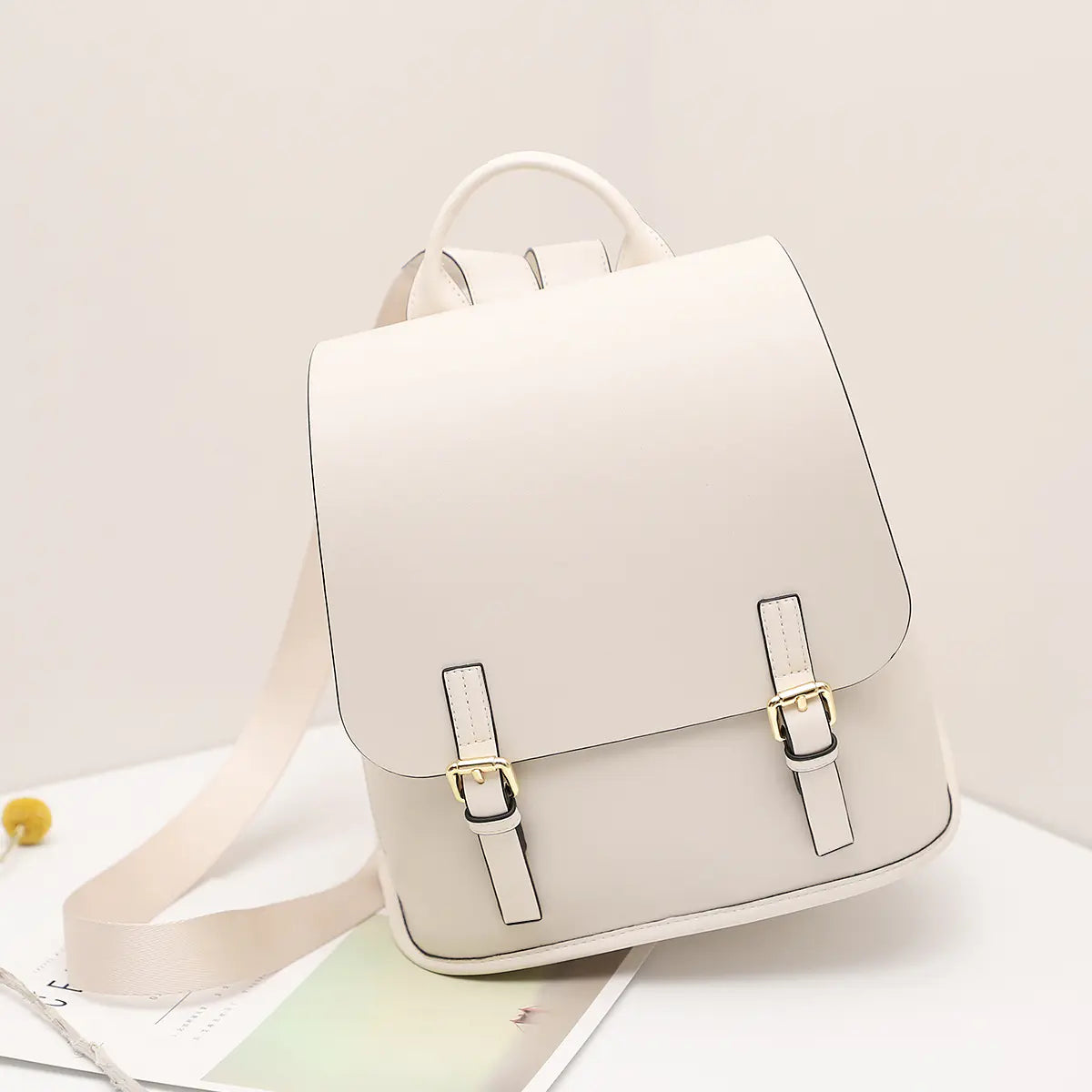 Stylish Casual Leather Backpack - Lightweight Design