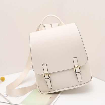 Stylish Casual Leather Backpack - Lightweight Design