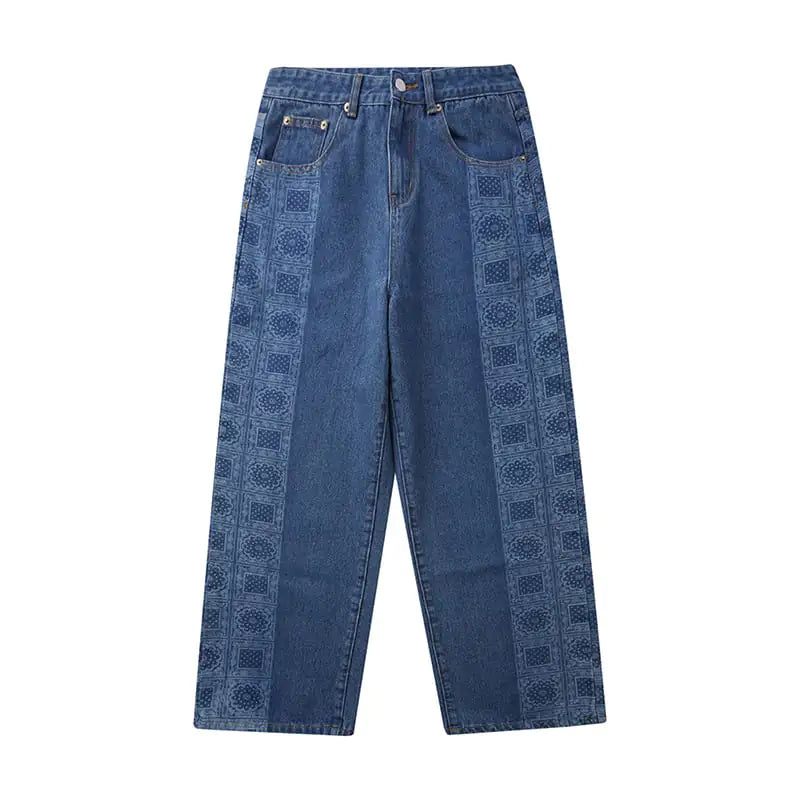 Cashew Flower Black Jeans