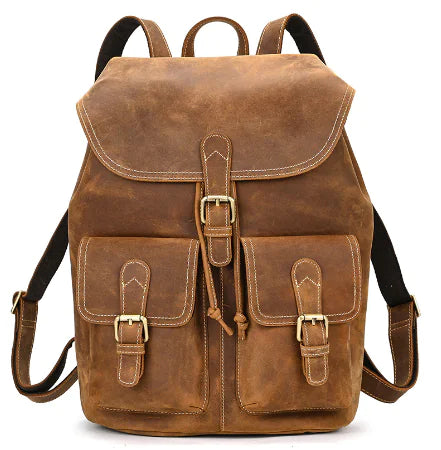 Women's Leather Backpack for Leisure Travel
