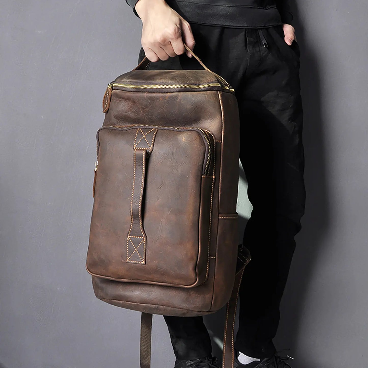 Men's Retro Large Capacity Backpack