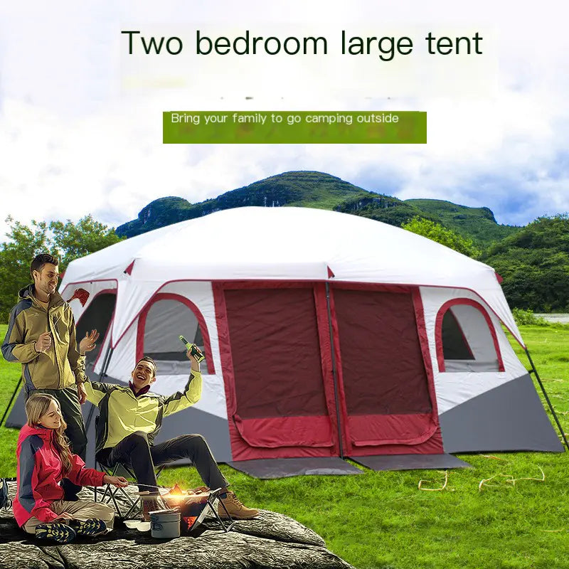 Two-Bedroom Camping Tent for 6-12 People
