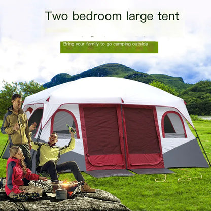 Two-Bedroom Camping Tent for 6-12 People
