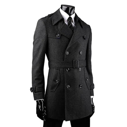 Men's Loose Cashmere Trench Coat