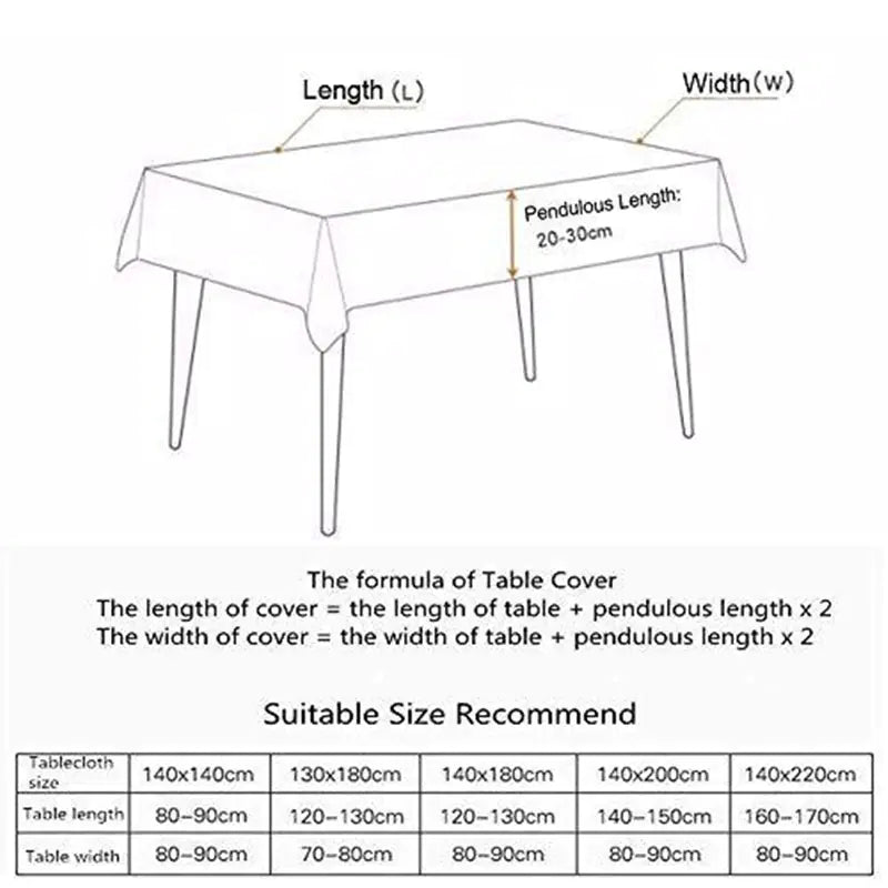 Nordic Waterproof Geometric Rectangular Tablecloth