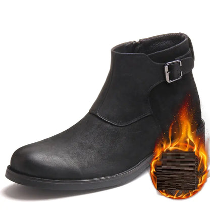 Men's Mid-Cut Genuine Leather Martin Boots