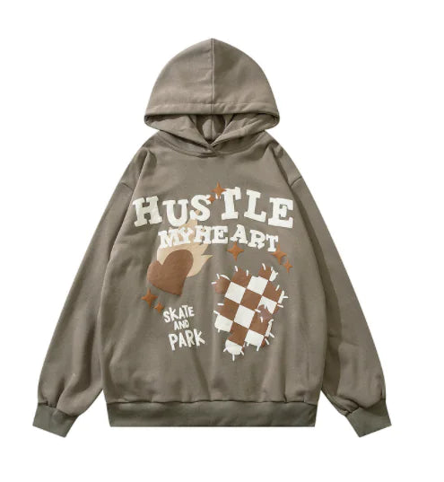 Hip Hop Retro Cartoon Print Hoodie