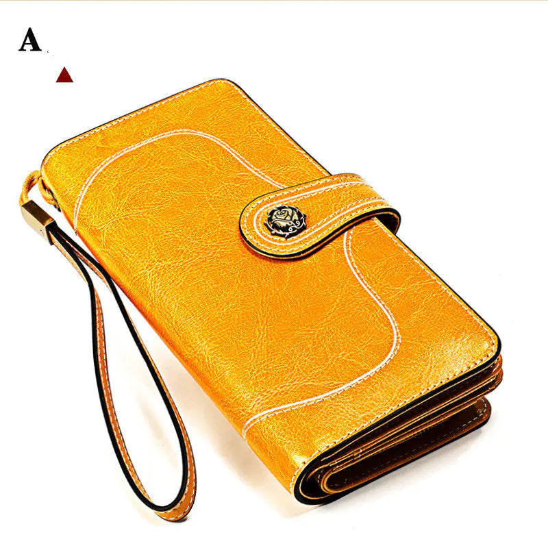 Soft Leather Long Wallet for Ladies